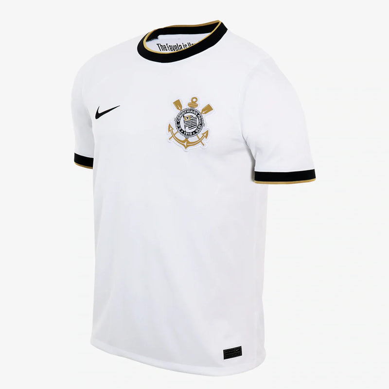 camisa corinthians branca home 2022/23 the favela is here timão lançamento