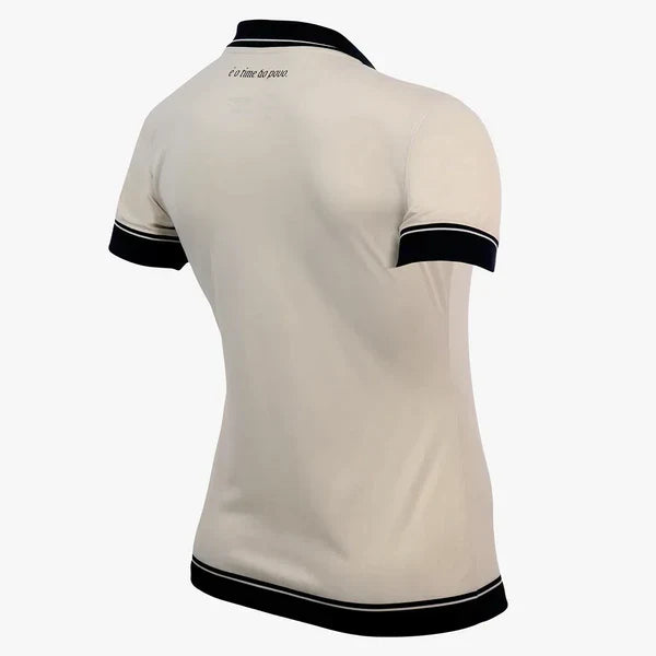 camisa feminina corinthians 2023 24 manto do corinthians bege novo