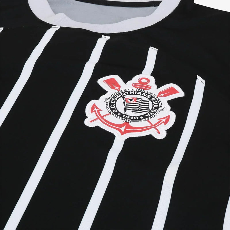 camisa do corinthians preta e branco listrada 2023