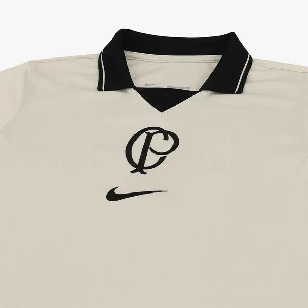 camisa feminina corinthians 2023 24 manto do corinthians bege novo